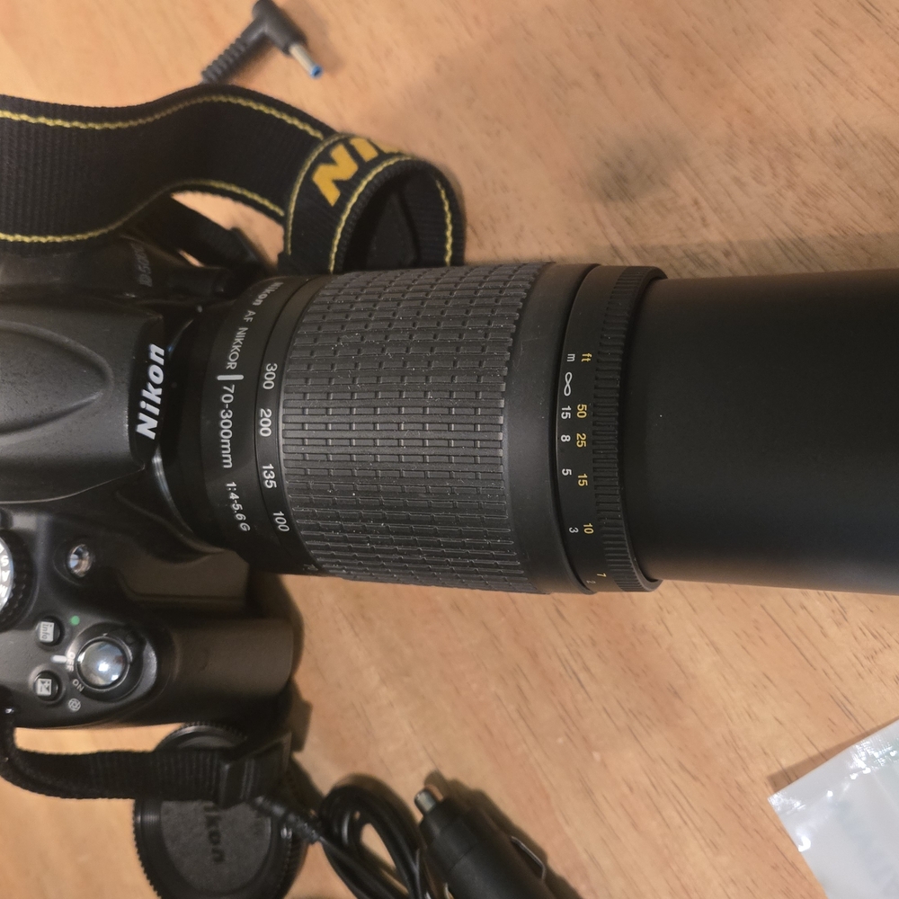 Nikon Black DSLR Camera with Zoom Lens